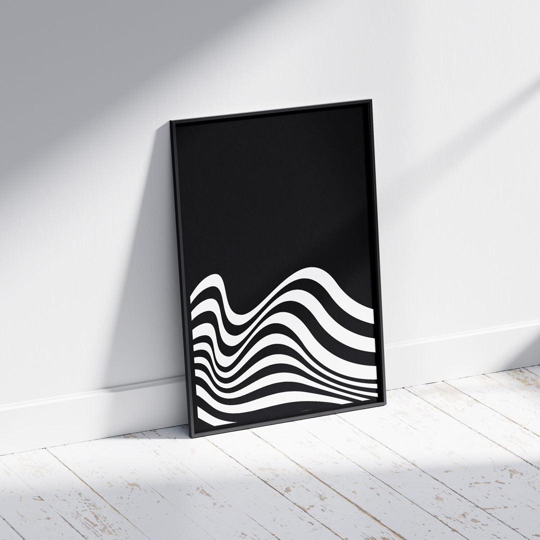 Wavy Lines | V2 | Black and White