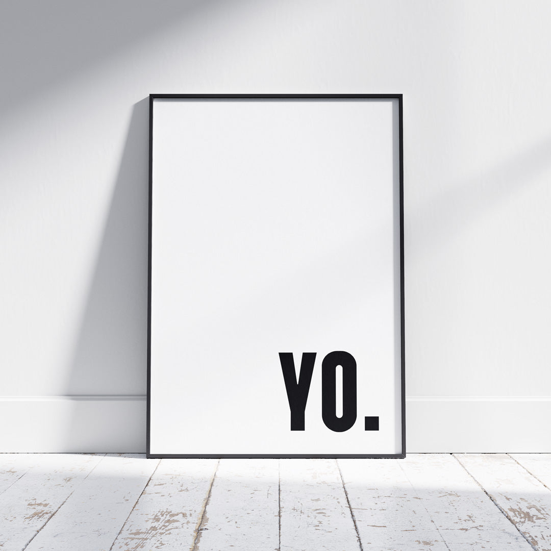 "Yo" Poster | Short | White