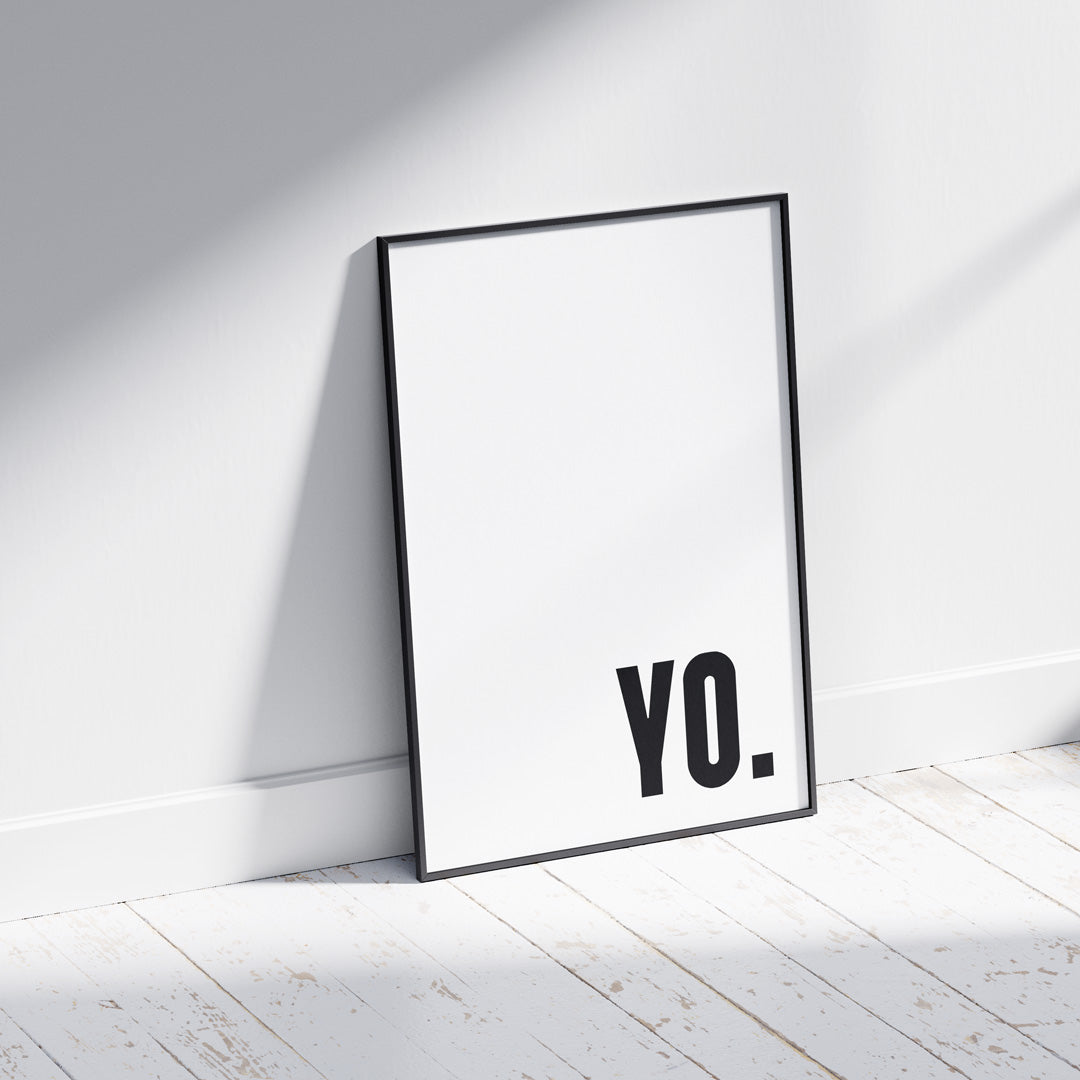 "Yo" Poster | Short | White