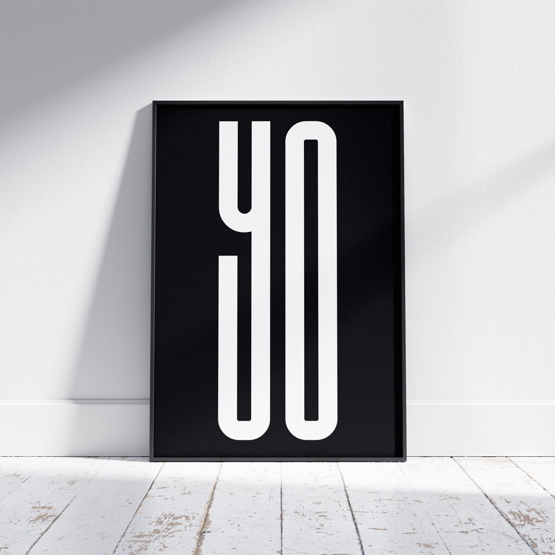 "Yo" Poster | Tall | Black