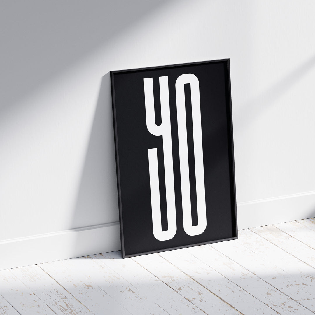 "Yo" Poster | Tall | Black